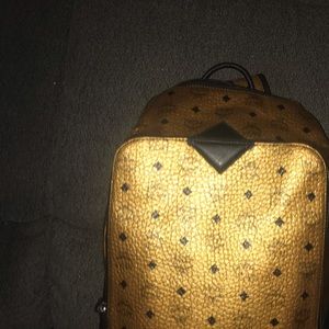 Mcm backpack champagne gold
